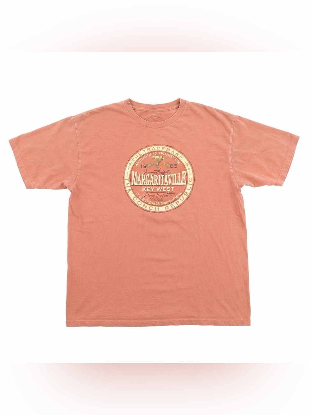 Jimmy Buffett Margaritaville Key West T-Shirt Orange Vintage Parrothead XL